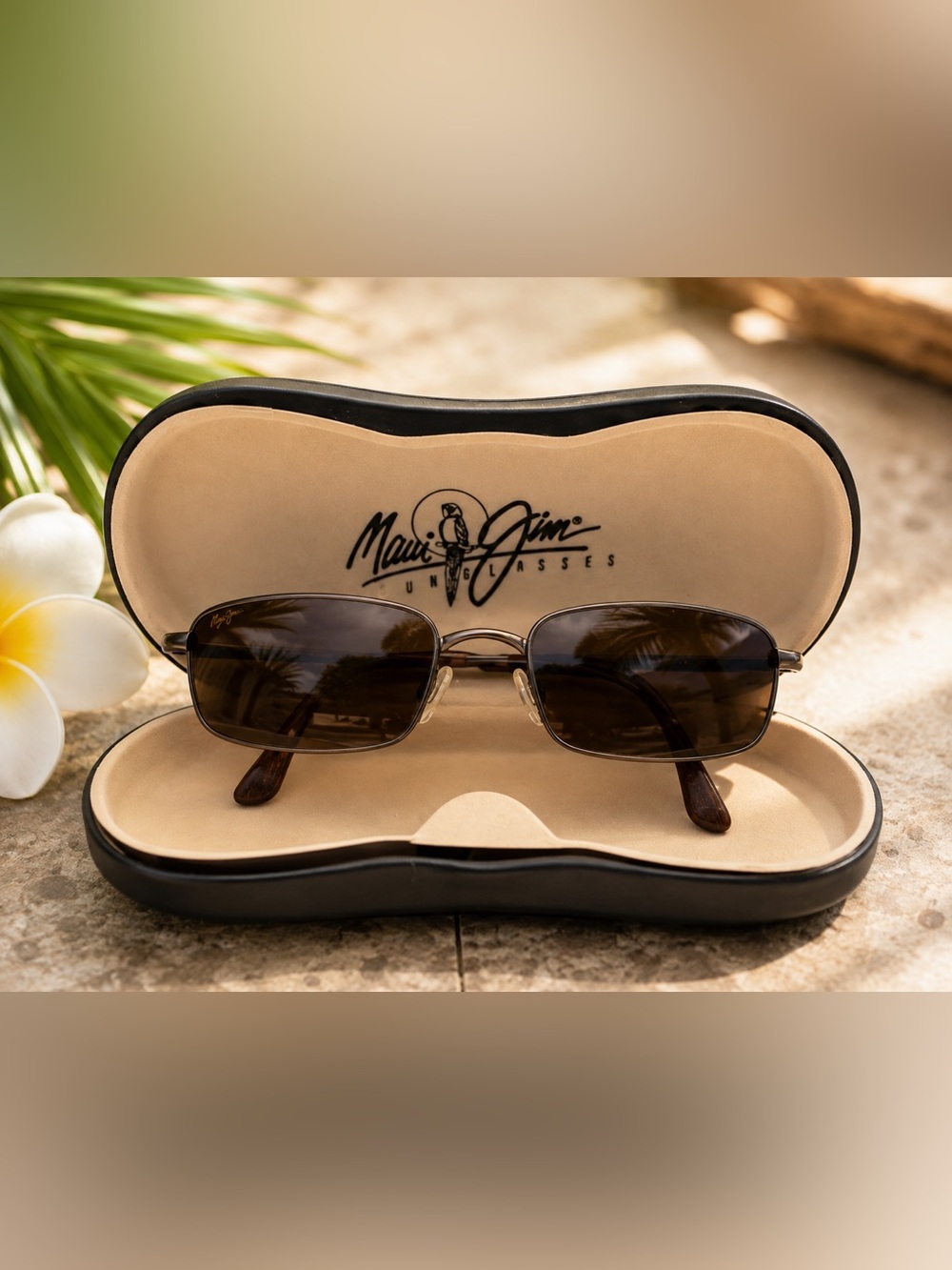Maui Jim Beachcomber MJ-129-19 Polarized Sunglasses Brown Bronze + Case